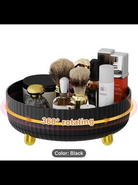 Black 360° Rotating Men’s Grooming Organizer